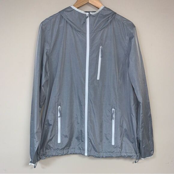 ORVI'S Jacket Women's XL Full Zip Lightweight Hooded Outdoor Rain Gray Pockets - Picture 1 of 9